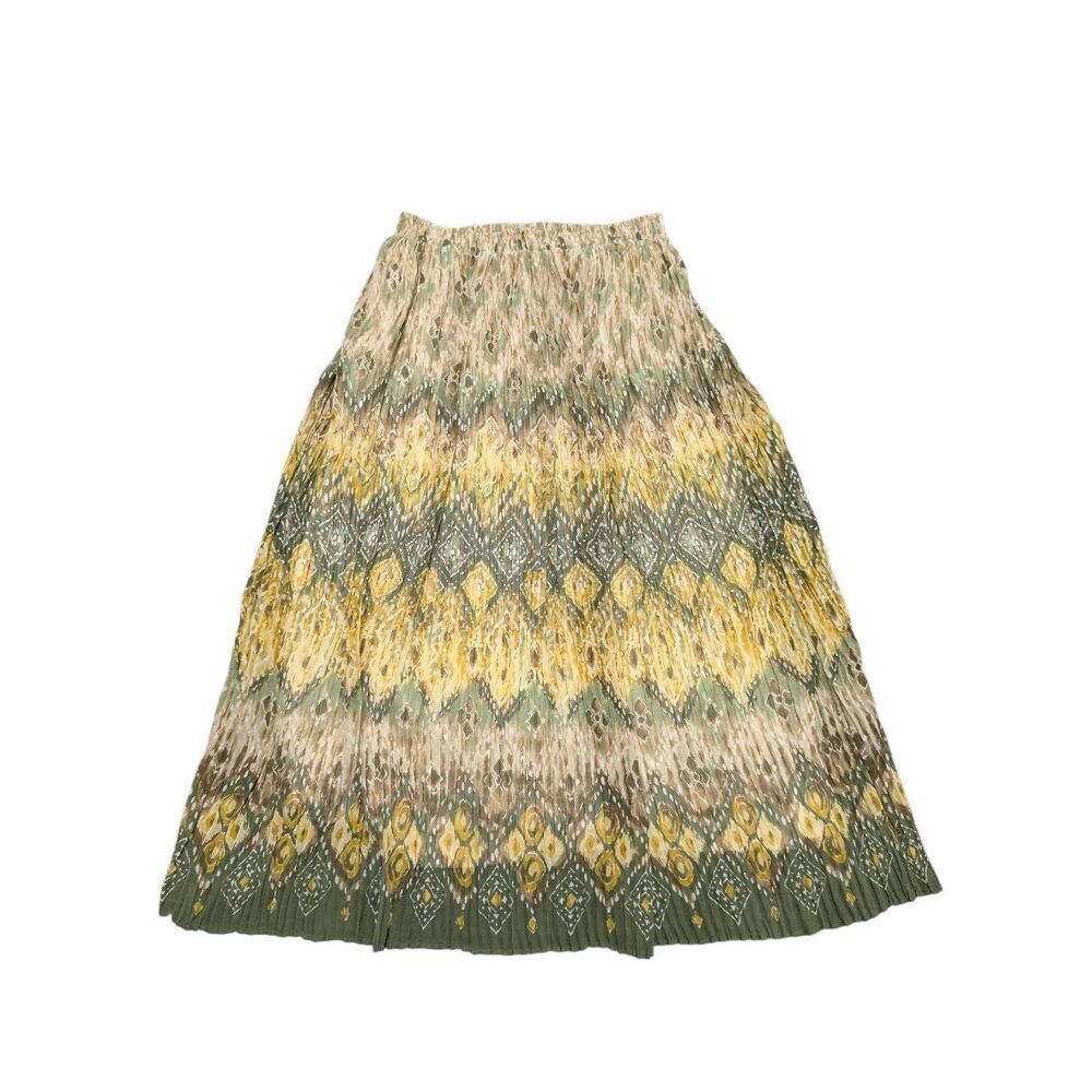Alfred Dunner Women's Green and Yellow Skirt Women's 6P